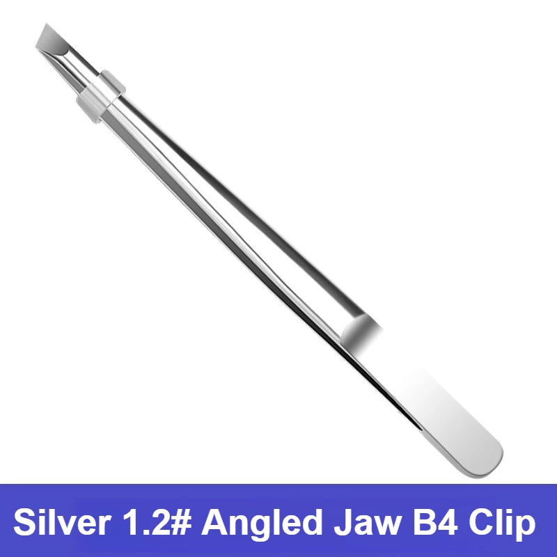 Stainless-Steel Slant-Tip Precision Tweezers