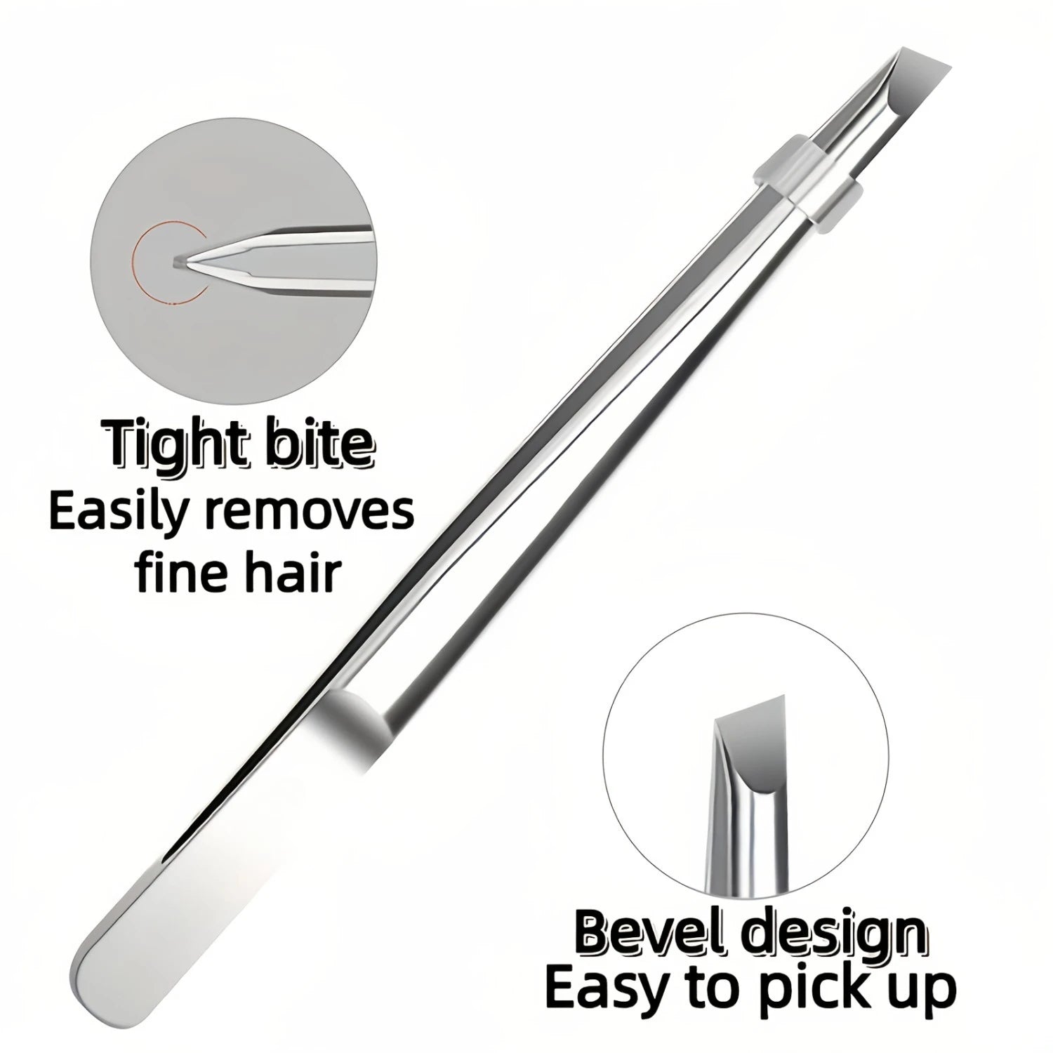 Stainless-Steel Slant-Tip Precision Tweezers