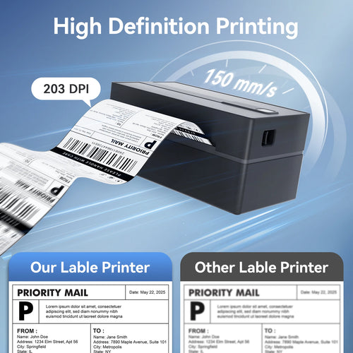 Bluetooth 4 × 6 Thermal Shipping Label Printer, 203 DPI