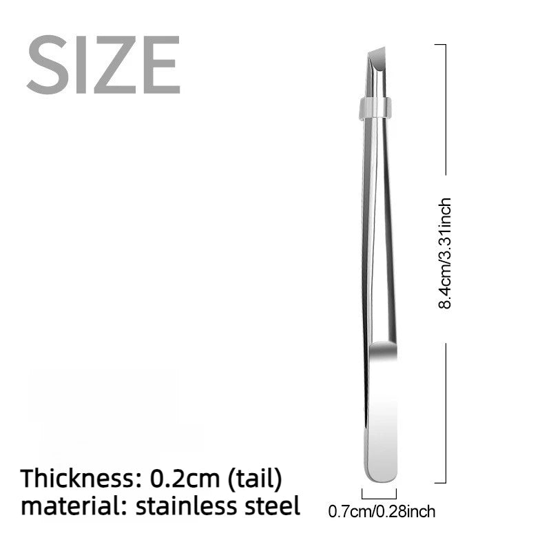 Stainless-Steel Slant-Tip Precision Tweezers