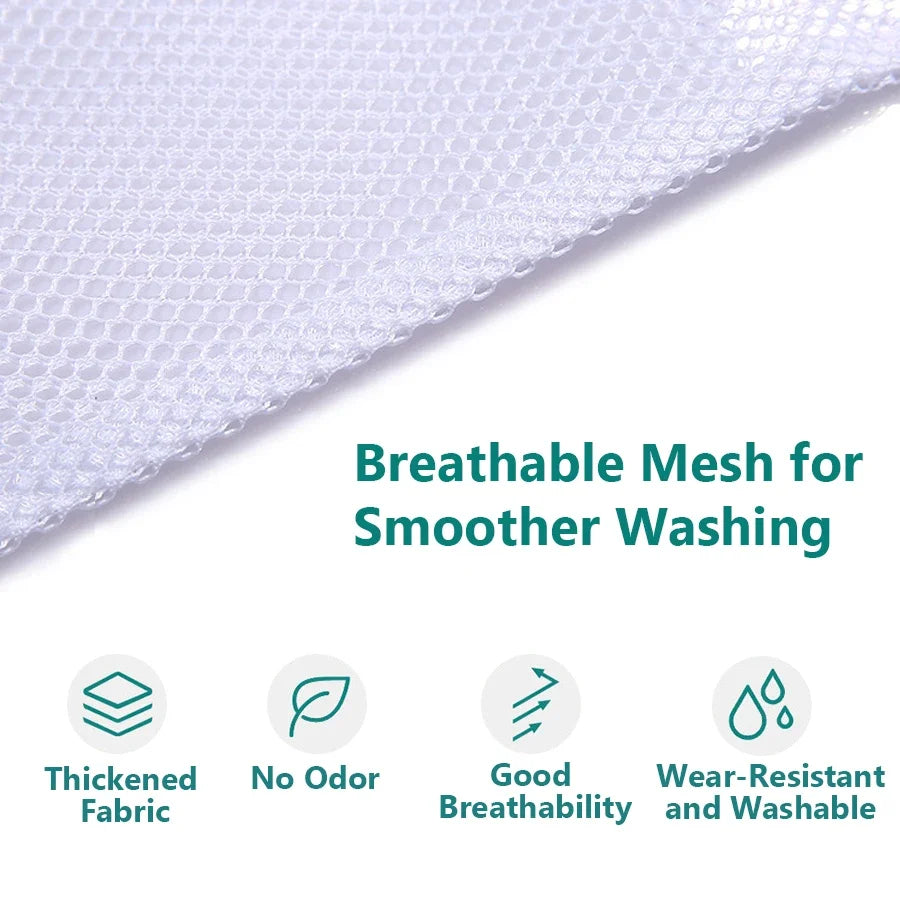 3-Piece Zippered Mesh Laundry Bag Set