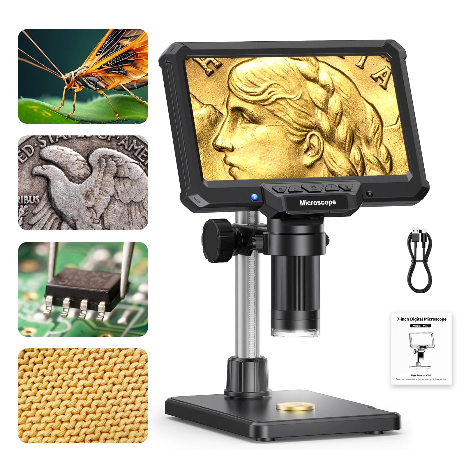 Hayve MK7 7-Inch 1200× Digital Microscope